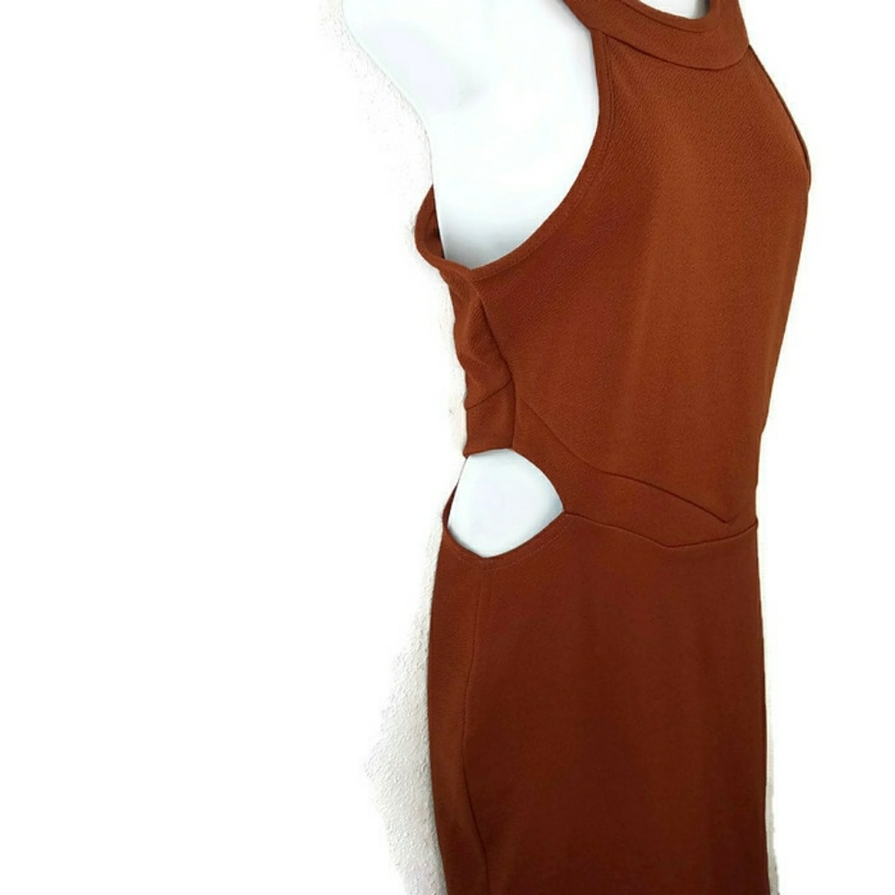 Boohoo Burnt Orange Mini Dress Size 8